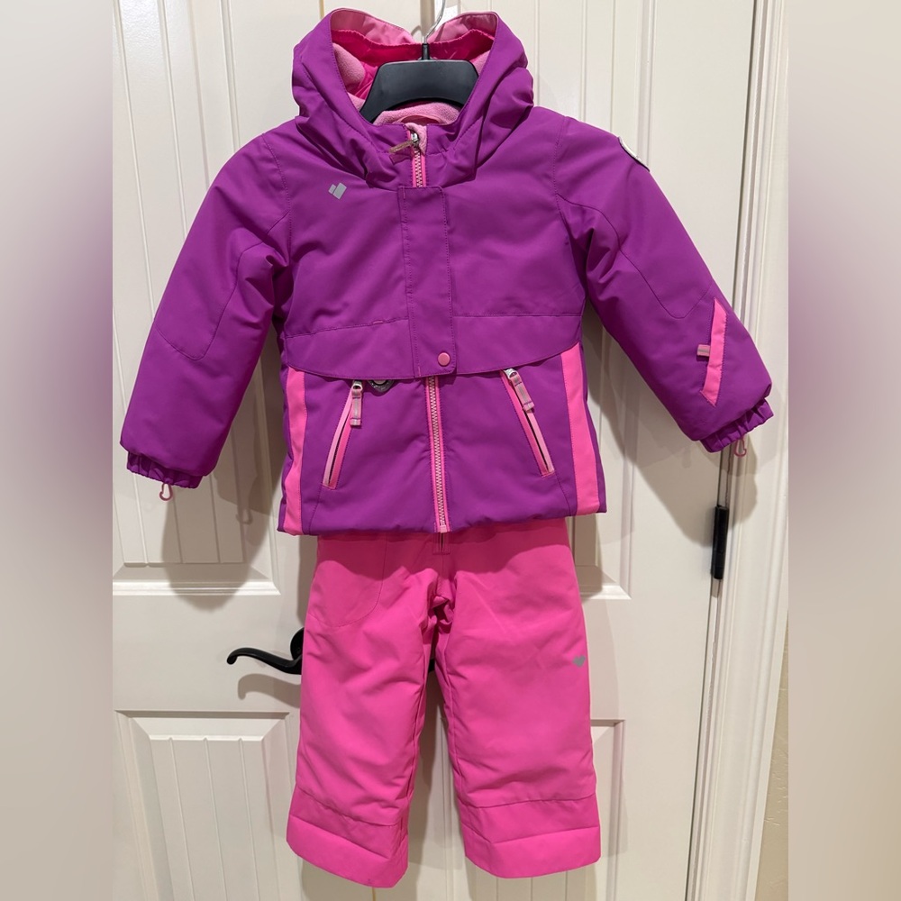 Obermeyer Pink and Purple Kids' Jacket and Bibs